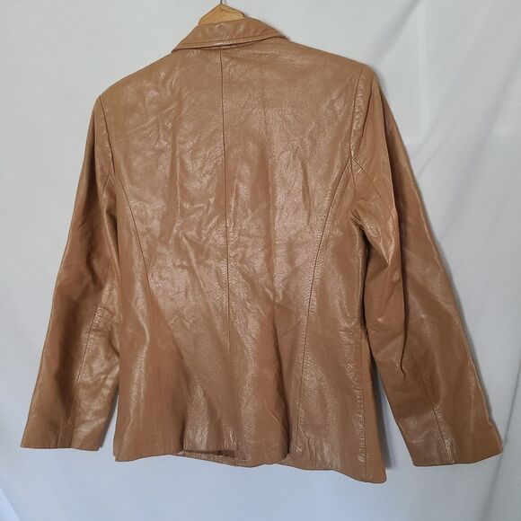 Laura Leigh LTD Vintage Leather Jacket Blazer sz M‎ - Picture 2 of 6